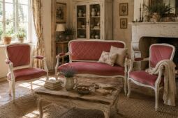 Elegantná salónna súprava v štýle Louis XV 