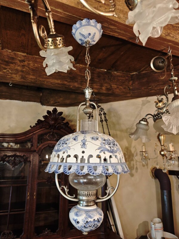 Závesné svietidlo v štýle Delft Blue