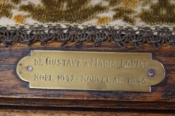 Starožitný dubový sekretár (bureau plat) 