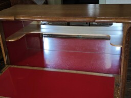 Vintage dubový barový kabinet v štýle Louis XV