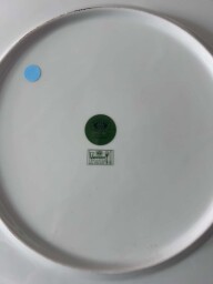 Veľký dekoratívny osemhranný porcelánový tanier