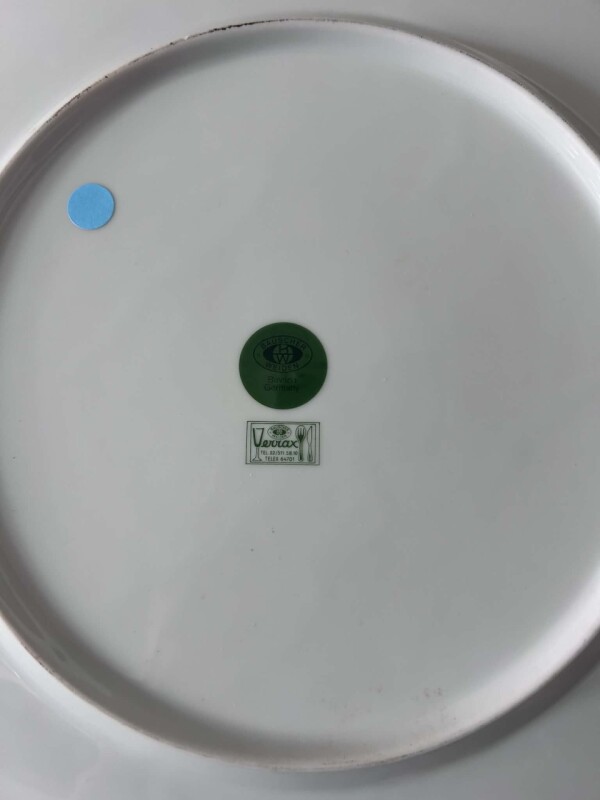 Veľký dekoratívny osemhranný porcelánový tanier