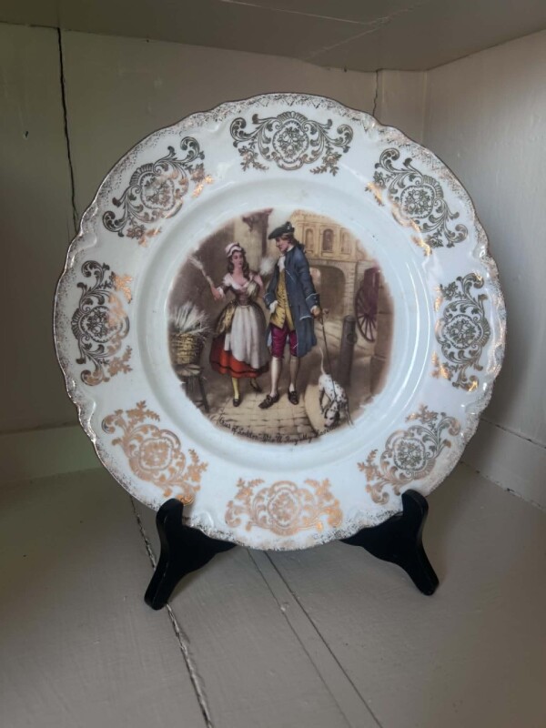 Starožitný porcelánový servírovací tanier