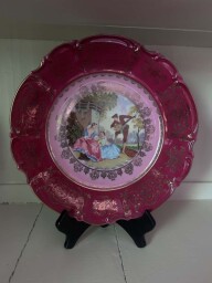 Luxusný starožitný porcelánový podnos
